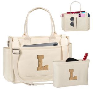 Personalized Gifts Girls, Initial Canvas Tote Bag, College Tote <3